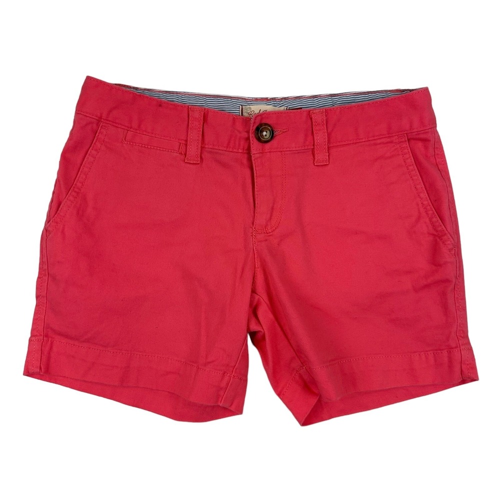 Red Camel Juniors Size 1 Pink Chino Shorts Cotton Low Rise Stretch 4.5"‎ Inseam